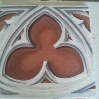 Fassadenelement in Illusionsmalerei